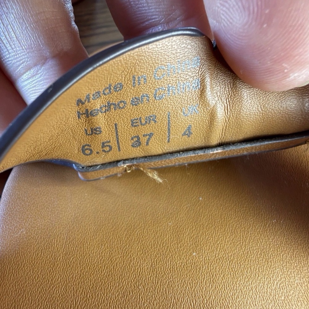 Aldo Flex JINANE Cut-Out Heel Slingback Sandals Open Toe Buckle Tan Size‎ 6.5 - Picture 7 of 11